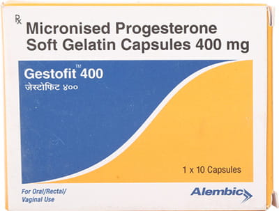 Gestofit 400mg Strip Of 10 Oral/Vaginal/Rectal Capsules