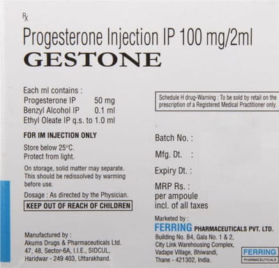 Gestone 100mg Ampoule Of 2ml Injection