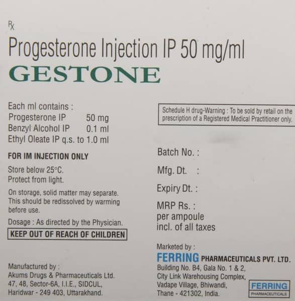 Gestone 50mg Ampoule Of 1ml Injection