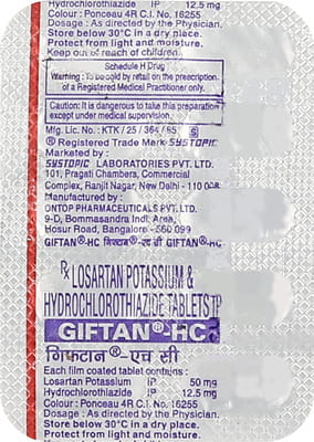 Giftan Hc Strip Of 10 Tablets