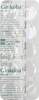 Ginkoba 40mg Strip Of 10 Tablets