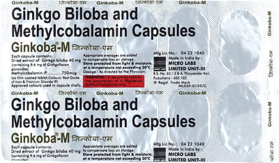 Ginkoba M Strip Of 10 Capsules