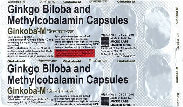 Ginkoba M Strip Of 10 Capsules