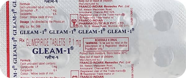 Gleam 1mg Strip Of 10 Tablets