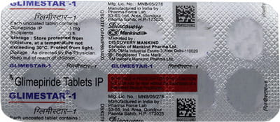 Glimestar 1mg Strip Of 10 Tablets