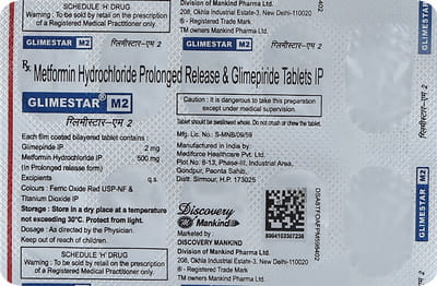 Glimestar M 2mg Strip Of 10 Tablets