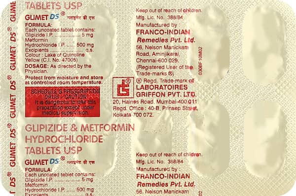 Glimet Ds Strip Of 10 Tablets