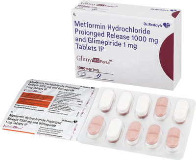 Glimy M 1mg Forte Strip Of 10 Tablets