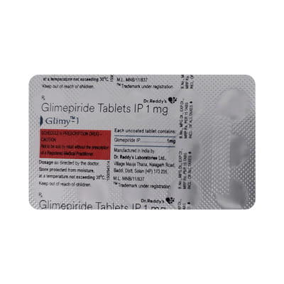 Glimy 1mg Strip Of 15 Tablets