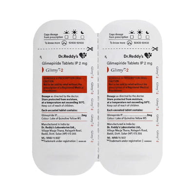 Glimy 2mg Strip Of 15 Tablets