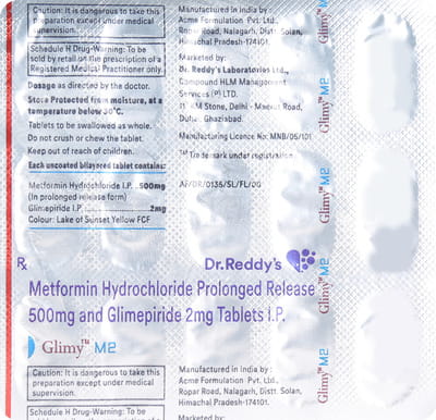 Glimy M2 Strip Of 15 Tablets