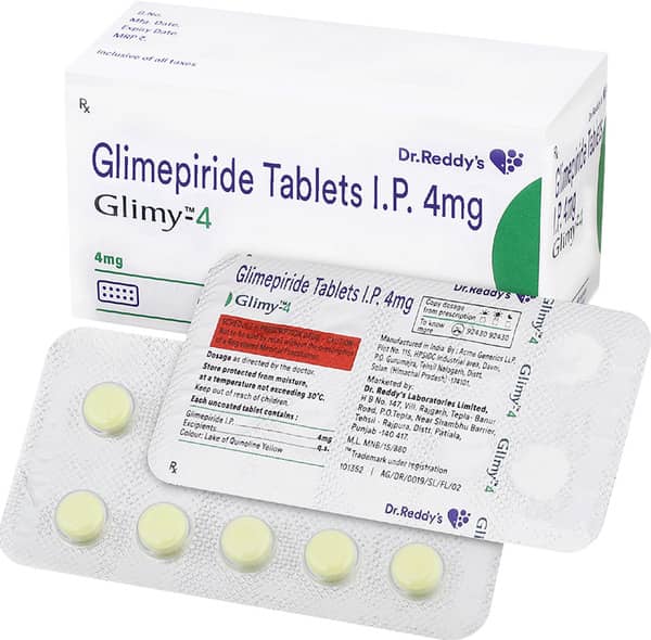 Glimy 4mg Strip Of 10 Tablets