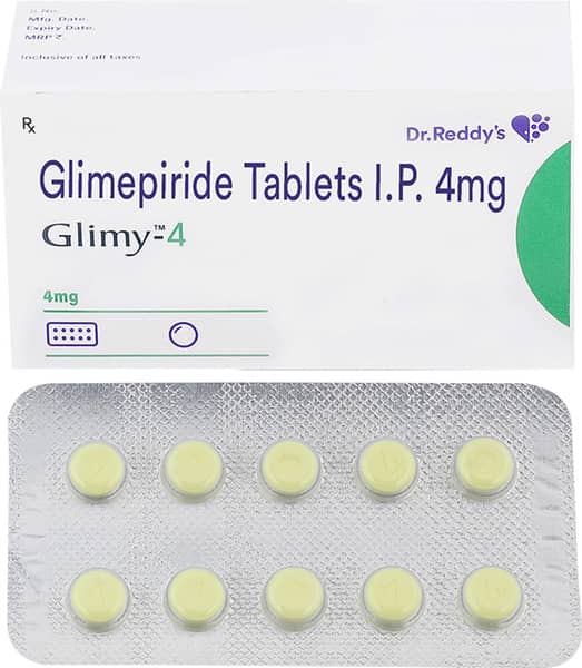 Glimy 4mg Strip Of 10 Tablets