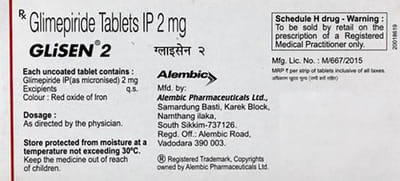 Glisen 2mg Strip Of 10 Tablets