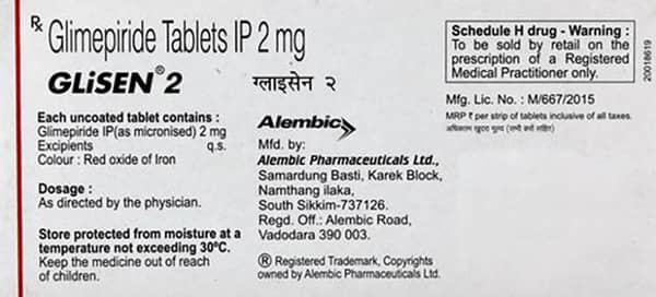 Glisen 2Mg Strip Of 10 Tablets