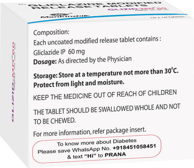 Glizid Mr 60mg Strip Of 10 Tablets