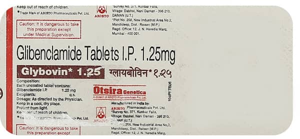 Glybovin 1.25mg Strip Of 10 Tablets