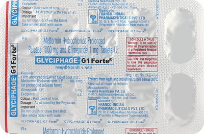 Glyciphage G1 Forte Strip Of 10 Tablets