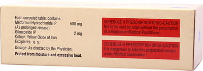 Glycomet Gp 2mg Strip Of 15 Tablets