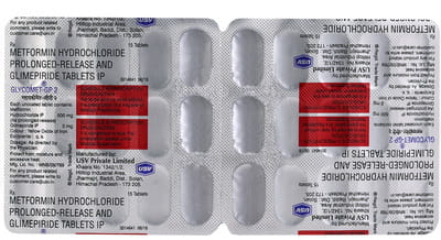 Glycomet Gp 2mg Strip Of 15 Tablets