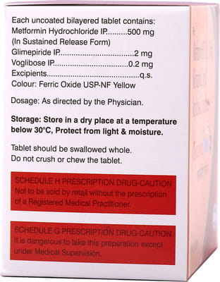 Glycomet Trio 2mg Strip Of 10 Tablets