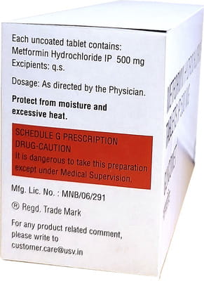Glycomet 500mg Strip Of 10 Tablets