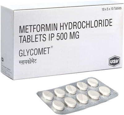 Glycomet 500mg Strip Of 10 Tablets
