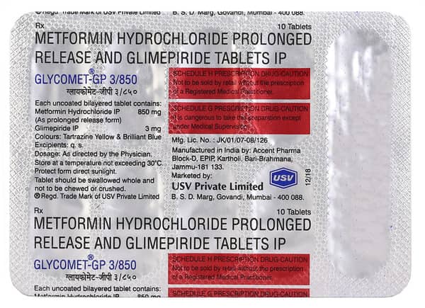 Glycomet-GP 3/850 Tablet
