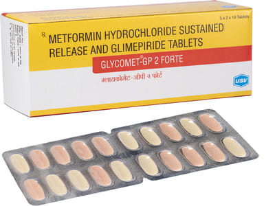 Glycomet Gp 2mg Forte Strip Of 10 Tablets