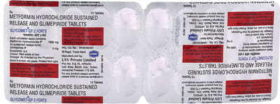 Glycomet Gp 2mg Forte Strip Of 10 Tablets