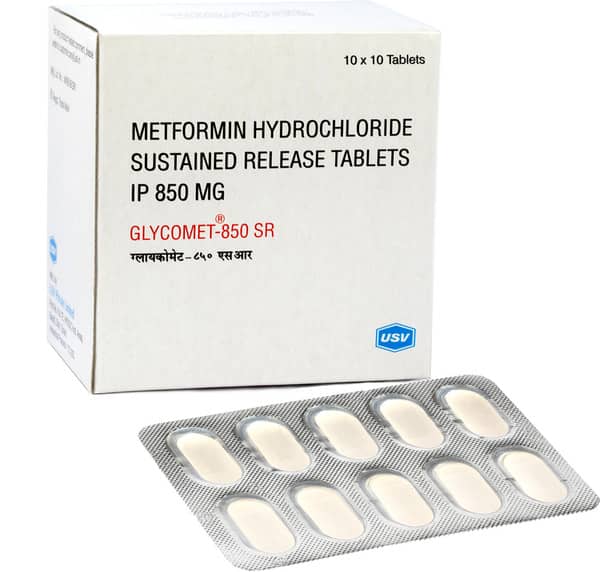 Glycomet Sr 850mg Strip Of 10 Tablets