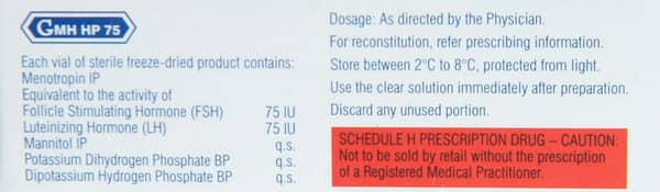 Gmh Hp 75iu Dry Vial Of 1 Powder For Injection