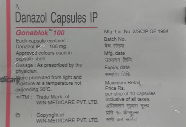 Gonablok 100mg Strip Of 10 Capsules