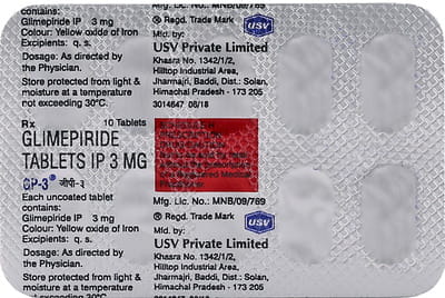 Gp 3mg Strip Of 10 Tablets