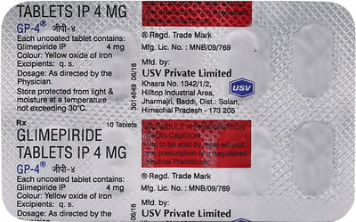 Gp 4mg Strip Of 10 Tablets