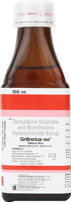 Grilinctus Bm Bottle Of 100ml Syrup