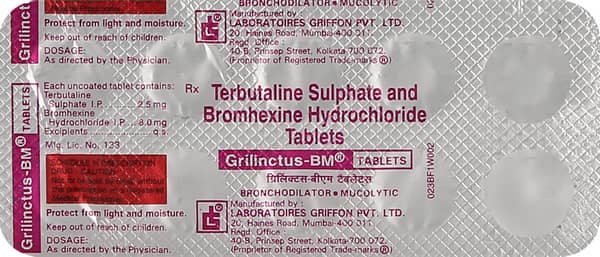 Grilinctus Bm Strip Of 10 Tablets