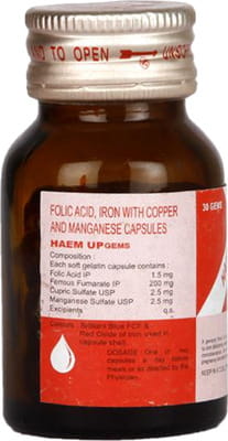 Haem Up Plus Gems Strip Of 30 Capsules
