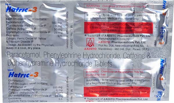 New Hatric 3 Strip Of 10 Tablets