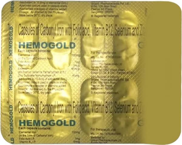 Hemogold Strip Of 10 Capsules