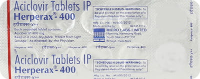 Herperax 400mg Strip Of 10 Tablets