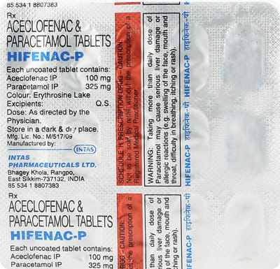 Hifenac P Strip Of 15 Tablets