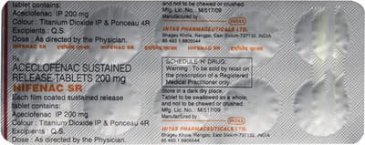 Hifenac Sr 200mg Strip Of 10 Tablets