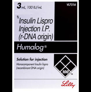 HUMALOG SOLUTION FOR INJECTION 3ML