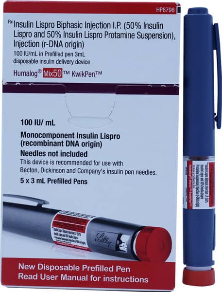 Humalog Mix 50mg Kwikpen Pre Filled Pen Of 3ml Suspension For Injection
