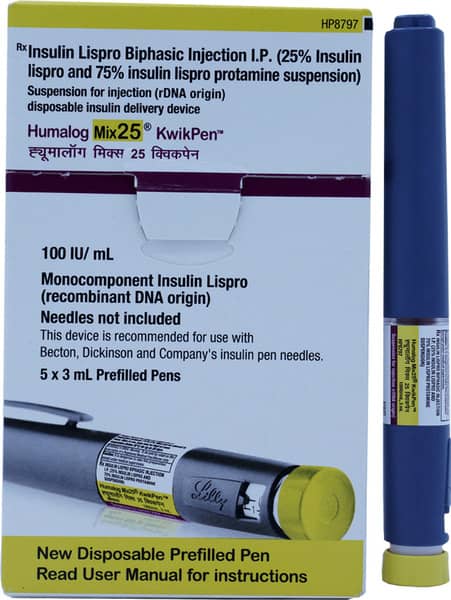 Humalog Mix 25 Kwikpen Pre Filled Pen Of 3ml Suspension For Injection
