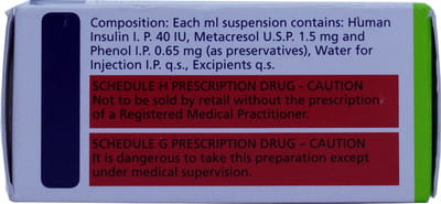 Human Insulatard 40iu Vial Of 10ml Suspension For Injection