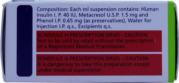 Human Insulatard 40iu Vial Of 10ml Suspension For Injection