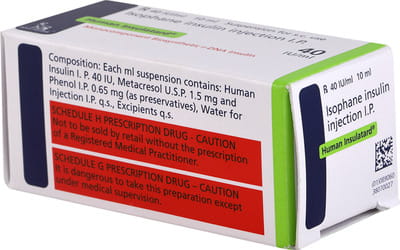 Human Insulatard 40iu Vial Of 10ml Suspension For Injection