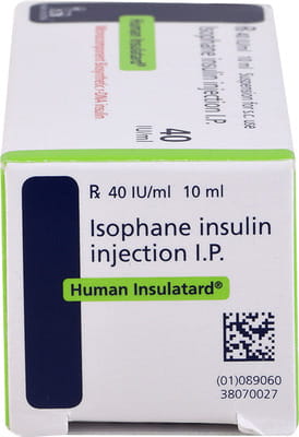 Human Insulatard 40iu Vial Of 10ml Suspension For Injection